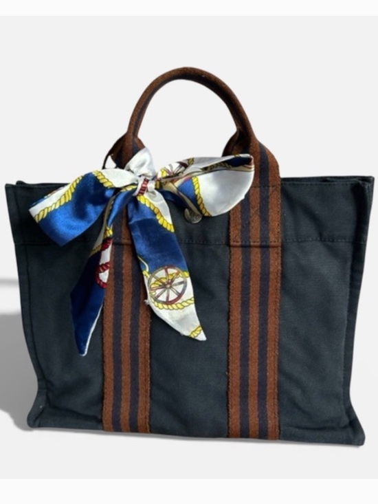 Hermes Handbags - Hermes Canvas Fourre Tout PM EUC